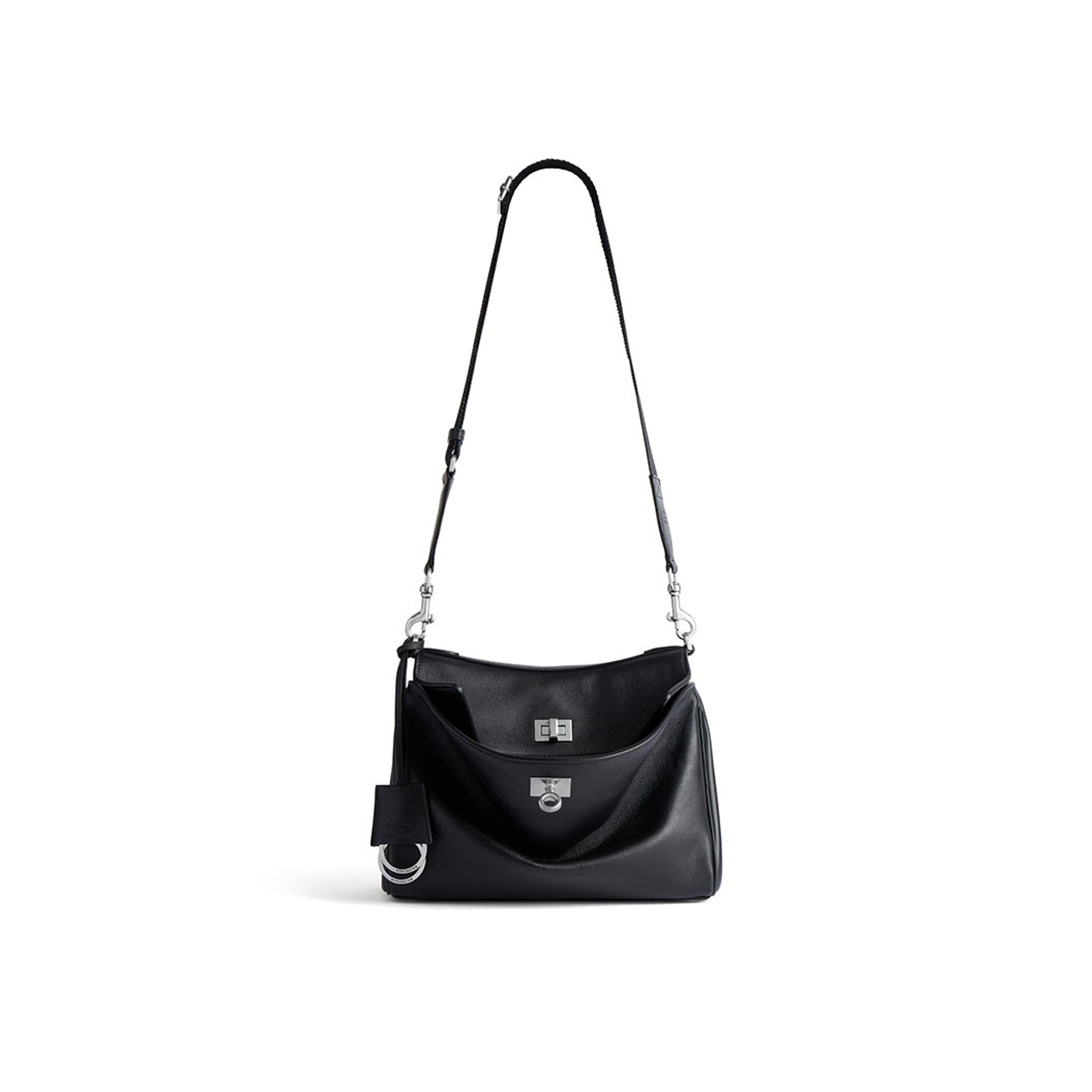 Ba1en*iaga men''s rodeo messenger bag small in black 8275832abox1000 (24.5*17*11cm)